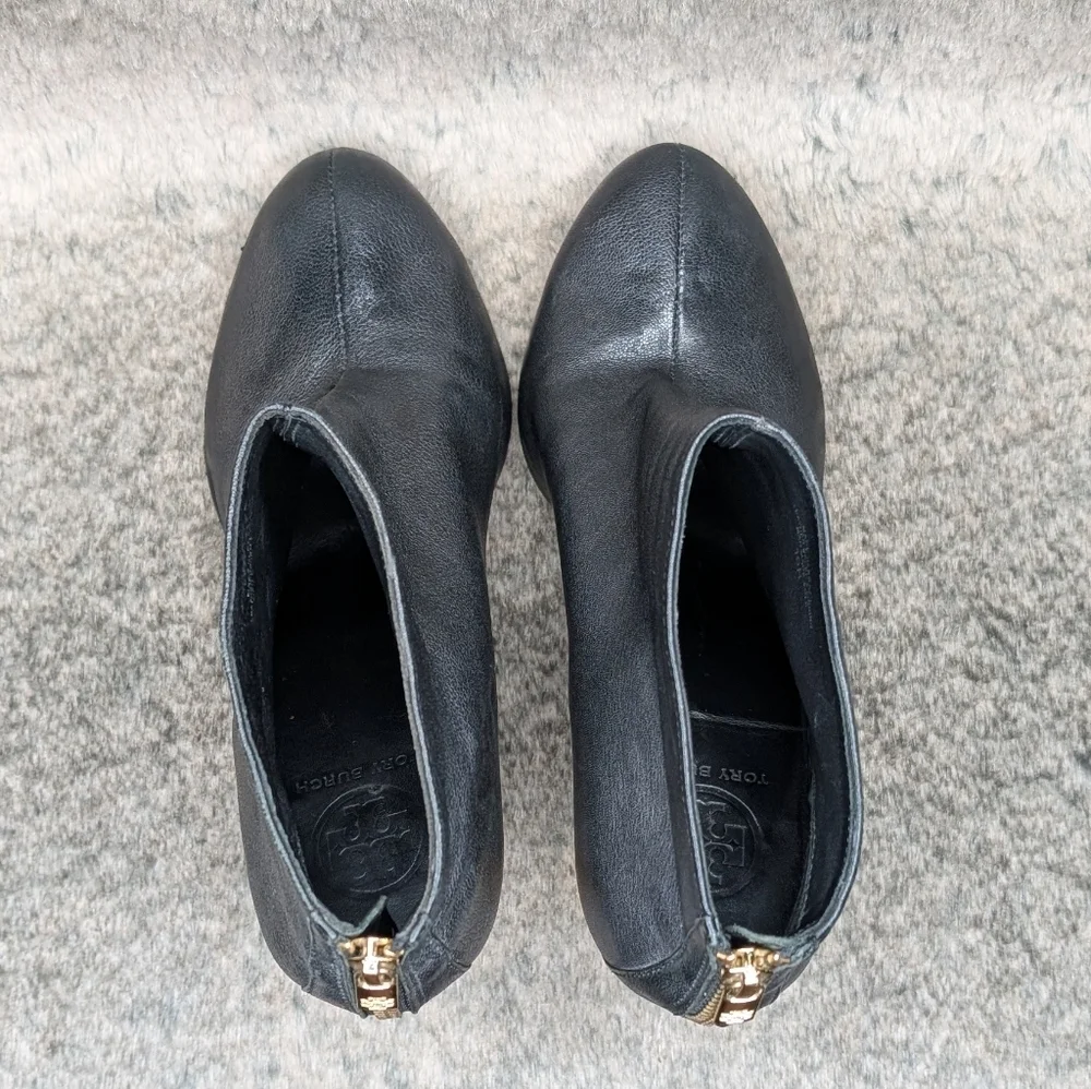 Tory Burch Corbet Bootie Black Gold Women's 10